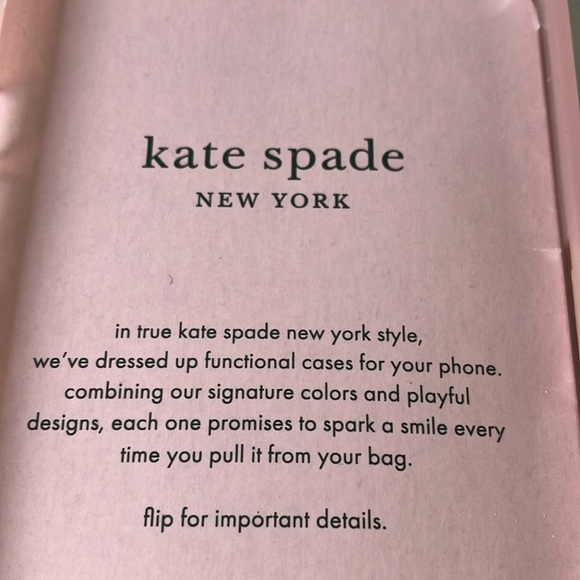 Kate Spade: Pink iPhone 14 Pro Phone Case- Iridescent- high gloss- 10 ft drop - Picture 2 of 16